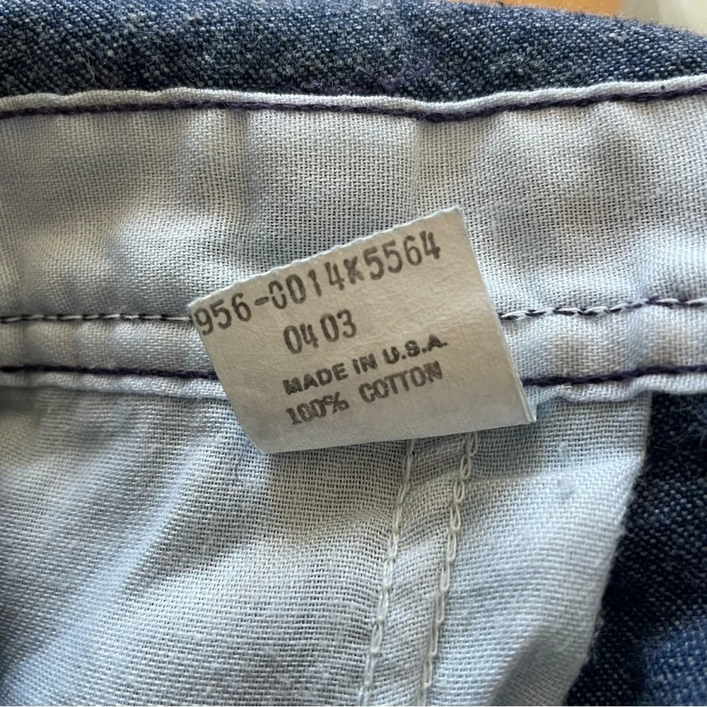 Vintage OshKosh B'gosh Girl's Blue Jean Overall Cotton Denim Dress USA EUC Sz 14
